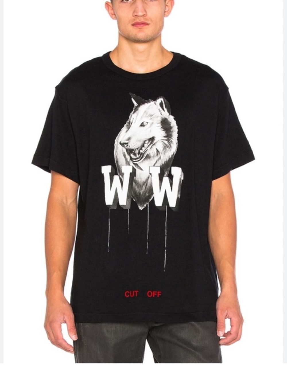 Off-White Othello Wolf Crewneck T Shirt Black Size XL
